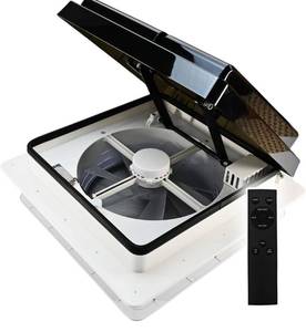 lot 4000 image: RV Roof Vent Fan with Rain Sensor & Remote, 1170 CFM High Airflow, 25dB Whisper Quiet 4-Speed Exhaust Fan, 14x14 Reversible 12V Vent for Camper, Trailer, Motorhome