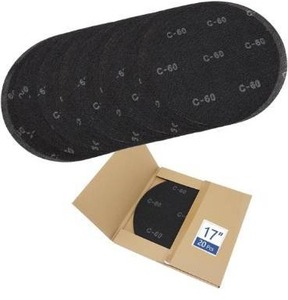 lot 4009 image: HUAALIUCHE 17 Sanding Screen Discs (20 Pack, 60 Grit)- Silicon Carbide Mesh Floor Discs for Hardwood Floor Refinishing & Concrete - Clog-Resistant, Double-Sided, Heavy Duty for Floor Buffers