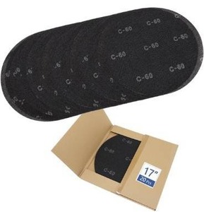 lot 4010 image: HUAALIUCHE 17 Sanding Screen Discs (20 Pack, 60 Grit)- Silicon Carbide Mesh Floor Discs for Hardwood Floor Refinishing & Concrete - Clog-Resistant, Double-Sided, Heavy Duty for Floor Buffers