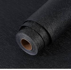 lot 4013 image: Peel and Stick Wallpaper Black Silk Wall Paper - 35.4 x 118.1 Inch Self Adhesive Wallpaper Peel and Stick, Easy to Paste Wall Contact Paper for Stand Liner, Table and Door Makeover Decor