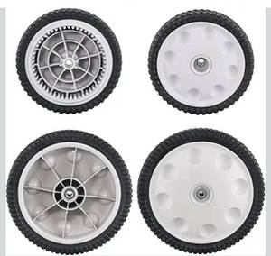 lot 4019 image: CheeMuii 4 Pack Lawn Mower Wheels 2 Pcs 12 Rear Wheels Replace for MTD 734-04019 734-04127 2 Pcs 8 Front Wheels Replace for 734-04018 Compatible with Troy Bilt Push Lawn Mower