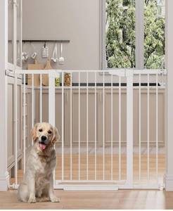 lot 4021 image: Cumbor 36 Extra Tall 29.7-51.5 Baby Gate for Stairs, Easy Wall Through Dog Gates for Doorways Extra Wide, Pressure Mounted Tall Pet Gate Indoor, Safety Auto-Close Child Gate for Kids, White