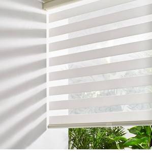 lot 4046 image: Persilux Cordless Zebra Blinds for Windows (35 W X 72 H, Cream) Free-Stop Dual Layer Roller Windows Shades for Day and Night, Light Filtering Sheer Shades for Home, Easy to Install