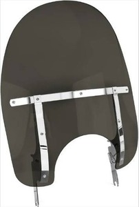 lot 4061 image: Krator Detachable Quick-Release Windshield Windscreen, Smoke, Compatible with Harley Davidson Road King 1994-2022 Models