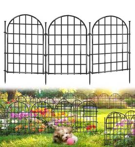 lot 4081 image: 32.5 ft(L) x 22 in(H) Garden Fence, 30 Panels Arched No Dig Fence, Decorative Animal Barrier Fencing with Ground Stake, Rustproof Metal Garden Edging Border for Dog, Rabbit, Outdoor Yard Patio Decor