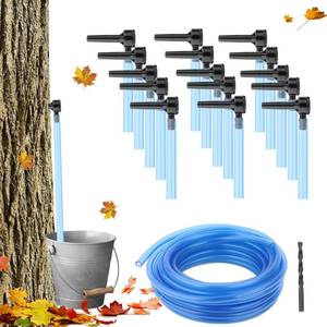 lot 4094 image: Maple Syrup Tapping Kit, Upgrade Maple Taps Set Include Maple Syrup Taps, 33 -Ft Food Grade Tubing, 1 Drill Bit, Maple Tree Tapping Kit for Experts or Beginners