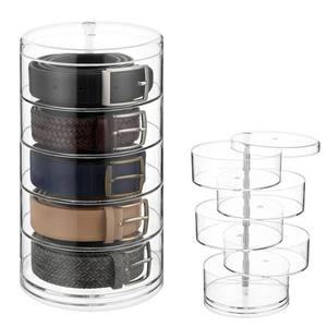 lot 4096 image: Ckhoid Belt Organizer, Acrylic 5 Layers Belt Case Storage Holder, Clear Jewelry Display Case, Vanity Organizer for Watches, Bracelets, Hair Accessories, Jewelry