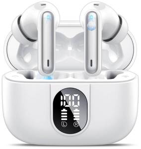 lot 4122 image: Ai Translation Earbuds Real Time, Simultaneous Interpretation Translator Earbuds with 6 Translation Modes164 Languages, No Subscription Translatior Headphones, Ivory White