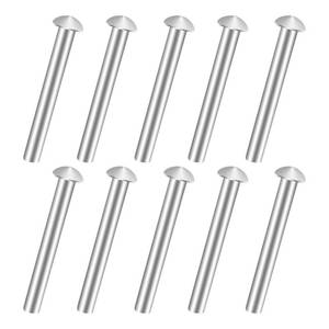 lot 4149 image: JINGIHE 10 PCS Rivets for Spade Handle, Solid Rivet Tool, Round Head Aluminum Rivets, Pop Rivet Tool, Countersunk Fasteners for Shovel Fork Handle Repair Rake Hoe Garden Lawnmower 50x6mm