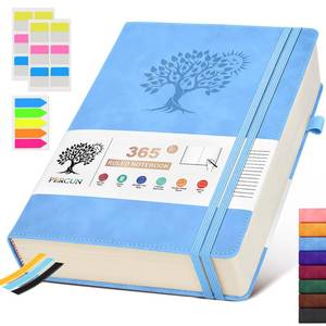 lot 4175 image: PERCUN B5 Lined Journal Notebook - 365 Page Large Leather Journals for Writing Women Men��Hardcover Notebook with 100Gsm Thick Pages Daily Diary for Travel, Work School College Ruled (7.6 x 10.3)