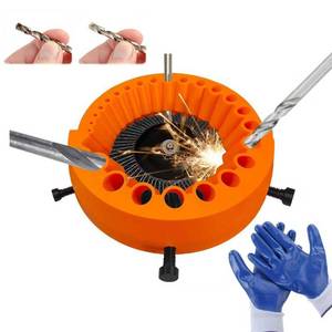 lot 4200 image: Drill Bit Sharpener, Handheld Drill Bit Sharpening Attachment, Precision Guide Tool, 2-13mm,for 125 Mm Grinder