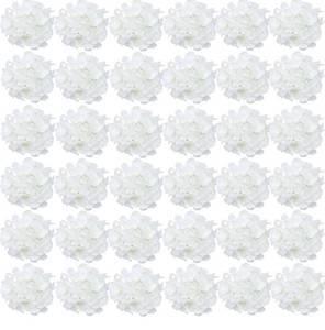 lot 4221 image: FagusHome Silk Hydrangea Heads 36 Pcs Artificial Flowers Heads and 3 Dozens Stems Fake Hydrangea Flowers with Stems for Home Wedding Decor (Pure White)