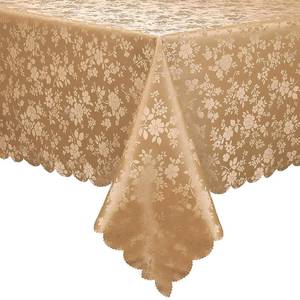 lot 4241 image: Smiry Rectangle Table Cloth, Waterproof Heavy Duty Vinyl Tablecloths, Wipeable Washable Table Cover for Kitchen and Dining Room (Brown, 54 X 78)