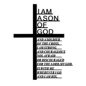 lot 4251 image: YATEASLU Metal Teen Boy Room Wall Decor - I Am a Son of God Motivational Wall Art, Cross Wall Decor for Mens Room Decor, Durable Metal Sign for Boys Room Decor