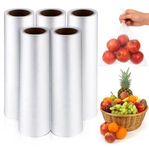 lot 4270 image: 10x14 Food Storage Bags 1 Gallon Plastic Produce Bags Roll, 1000Pcs Clear Plastic Bag for Food Kitchen Use, Fruits, Meat, Vegetable, Bread Sandwich