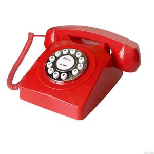 lot 4274 image: Landline Phones for Home, TelPal Corded Home Phone, Retro Desktop House Phone, Classic Vintage Old Fashion Telephone for Home, Office & Hotel, Red Wired Antique Analog Telephone Gift for Seniors