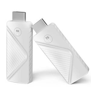 lot 4280 image: Wireless HDMI Transmitter and Receiver, Portable 2.4G5G Wireless HDMI Extender Kit for Video and Audio to Monitor from LaptopPCTV BoxProjector (White) (50m)