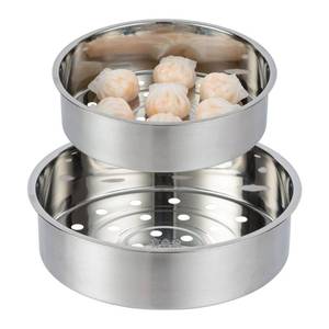 lot 4303 image: 2pcs Stainless Steel Basket Round Steam Holder Tray Rack,7.288.27Steam Basket For Rice Cooker