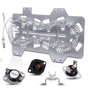 lot 4324 image: For Samsung DVE50M7450WA3 DV393ETPAWRA1 DV42H5000EWA3 DV48H7400EWA2 DV363EWBEUFA1 DV42H5200EWA3 DV448AEWXAA DV361EWBEWRA3 DV42H5200EFA3 DV419AEWXAA Replace Dryer Heating Element & Thermostat