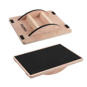 lot 4326 image: Balance Board Wobble Board for Adults Anti-Slip Balance Board for Physical Therapy Standing Desk Core Strength Wooden Rocker Board