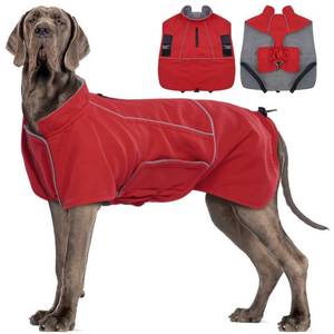 lot 4376 image: MIGOHI Dog Winter Jacket,Dog Coat Waterproof,4XL Winter Snow Coat with Fleece Lining for Large Dogs Boys Girls,Snowproof Pet Jacket,Great Dane,Mastiff,Red