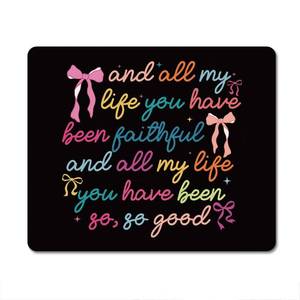 lot 4384 image: HESQFBH Cute Bible Christian Bow Mouse Pad, Mouse Pads for Computers Laptop Desk Accessories Office Supplies, Gifts for Christian Women Girls Teen Bible Verse, 9.4x7.8 Inch