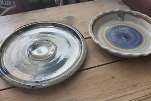 lot 3927 image: Signed Pottery Platter and More