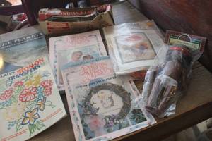 lot 3991 image: NIP Caron Needlepoint Kit and More