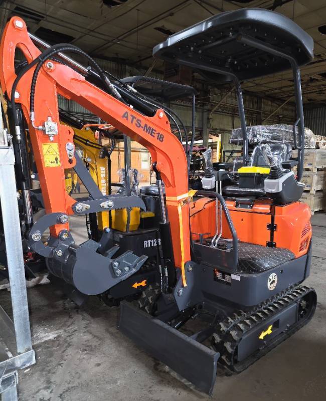 lot 2000 image: Unused ATS-ME18 Mini Excavator  ATS-ME18 - Pilot Controls - Heavy Duty Built