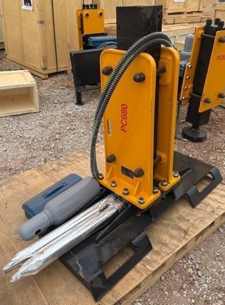 lot 5481 image: Unused TOFT 680 Hydraulic Skid Steer Hammer for Skid Steer Loader