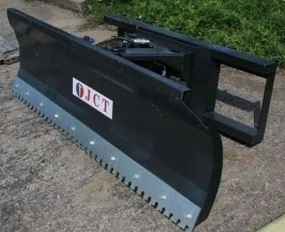 lot 4546 image: Unused JCT 84 Skid Steer Dozer Blade - Heavy-Duty Grading and Pushing Attachment