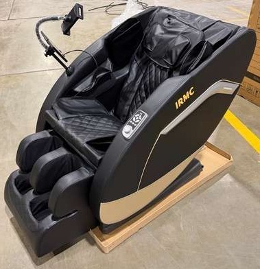 lot 5051 image: Unused IRMC High End Massage Chair w AI Technology & Voice Control-Hot Compress-Large Touch Screen-Zero Gravity Mode-360 Degree Airbag-Bluetooth-6 Modes-Hand or Roller Massage-Retails $9798.69