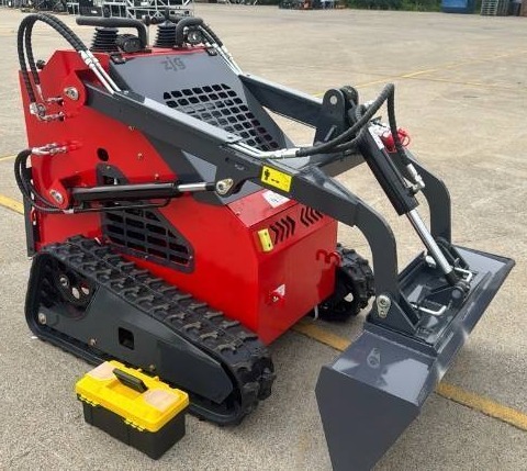 lot 6110 image: Unused Mini Skid Steer Loader  ZJZ-380 Red
