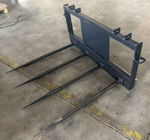 lot 4618 image: Unused JCT Skid Steer Bale Spear Attachment with Quadruple (4) Tines