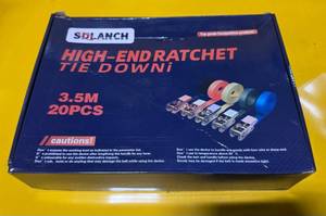 lot 5289 image: Unused 20pcs High-End Ratchet Tie Down 3.5M-20 Pieces  SDLBB
