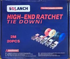 lot 5291 image: Unused 20pcs High-End Ratchet Tie Down 2M-20 Pieces  SDLBB