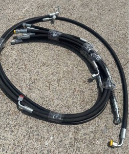 lot 6290 image: Unused 10-Total Hydraulic Hoses w Various Ends and Lengths to fit a Variety of Different Equipment and Attachments - 10 Pieces Total - See Pics for More Information