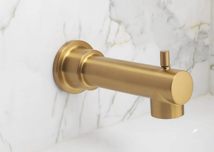 Brushed Gold Tub Spout with Diverter