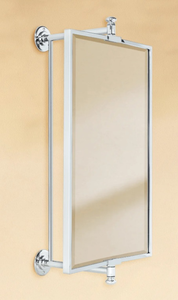 lot 43456 image: Modern Rectangle Bathroom Pivot Mirror