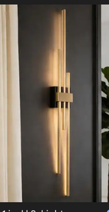 lot 43459 image: 42-inch Brass Linear Wall Sconce