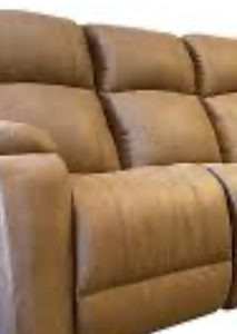 lot 43463 image: Tan Leather Reclining Sectional Sofa back cushion replacement