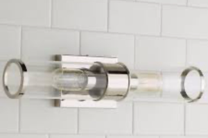 lot 43476 image: Modern Glass Cylinder Wall Sconce