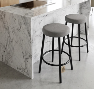 lot 43479 image: Modern Gray Counter Height Bar Stools