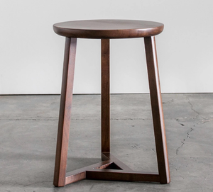 lot 43983 image: Round Dark Wood End Table