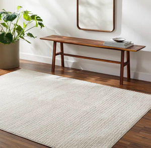lot 43998 image: Textured Cream Area Rug 67 x 9