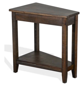 lot 43999 image: Sunny Designs Homestead 16 Transitional Wood Chair Side Table in Tobacco Leaf