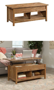 lot 44001 image: Cannery 43 in. Sindoori Mango Rectangle Composite Wood Coffee Table with Lift Top