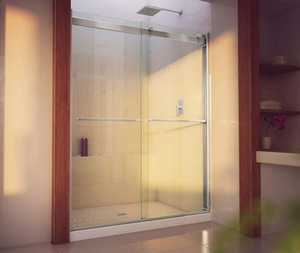 DreamLine Essence-H 56-60 in. W x 76 in. H Semi-Frameless Bypass Shower Door in Brushed Nickel, SHDB-636076H-04 *Retails $709*