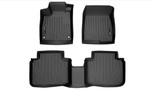 Smartliner PVC Washable, Weatherproof Auto Floor Mat Set - 3 Piece Set Black