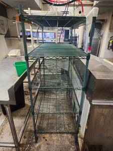 lot 3740 image: Commercial Wire Shelving Unit